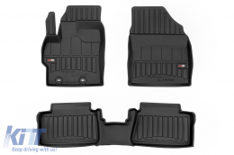image-43-Specific rubber mats suitable for Frogum 3D ProLine series for Toyota Yaris IV Hybrid after 2019, Yaris Cross after 2020, Mazda 2 Hybrid after 2022, 4-piece set, black color, with 24-month warranty