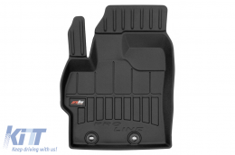 Specific rubber mats suitable for Frogum 3D ProLine series for Toyota Yaris IV Hybrid after 2019, Yaris Cross after 2020, Mazda 2 Hybrid after 2022, 4-piece set, black color, with 24-month warranty-image-6223049