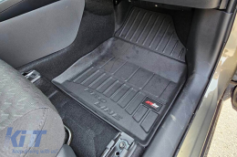 Specific rubber mats suitable for Frogum 3D ProLine series for Toyota Yaris IV Hybrid after 2019, Yaris Cross after 2020, Mazda 2 Hybrid after 2022, 4-piece set, black color, with 24-month warranty-image-6223053