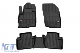 image-17-Specific rubber mats suitable for Frogum 3D ProLine series for Mitsubishi Outlander 2006-2012, 3-piece set, black color, with 24-month warranty