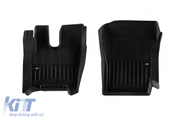 image-23-Specific rubber mats suitable for Frogum 3D ProLine series for DAF XF, XG, XG+ after 2022 for version with right cinema seat, 2-piece set, black color, with 24-month warranty