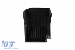 Specific rubber mats suitable for Frogum 3D ProLine series for DAF XF, XG, XG+ after 2022 for version with right cinema seat, 2-piece set, black color, with 24-month warranty-image-6223851