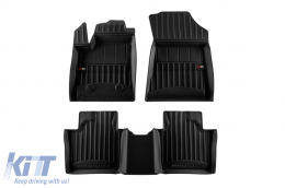 image-42-Specific rubber mats suitable for Frogum 3D ProLine series for Renault Espace after 2023, Rafale after 2024, 3-piece set, black color, with 24-month warranty