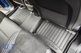 Specific rubber mats suitable for Frogum 3D ProLine series for Renault Espace after 2023, Rafale after 2024, 3-piece set, black color, with 24-month warranty-image-6223970