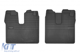 Specific rubber mats suitable for Frogum El Toro series for MAN TGA, TGL, TGX, TGM after 2010, with sleeper cab, 2-piece set, black color - ABFMI6019075