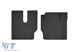 Specific rubber mats suitable for Frogum El Toro series for MAN F90, F2000 after 1994, with footrest on passenger's side, 2-piece set, black color - ABFMI6019079