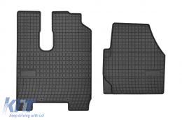 Specific rubber mats suitable for Frogum El Toro series for Mercedes Actros Mp2 2003-2008, Actros Mp3 2003-2012, 2-piece set, black color - ABFMM6019091