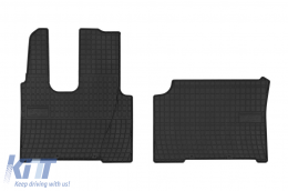 Specific rubber mats suitable for Frogum El Toro series for Mercedes Actros Mp4 narrow cab after 2012, 2-piece set, black color - ABFMM6019092