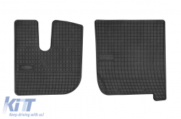 Specific rubber mats suitable for Frogum El Toro series for Iveco Stralis after 2002, wide cab, 2-piece set, black color - ABFMI6019096