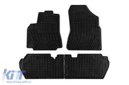 Specific rubber mats suitable for Frogum El Toro series for Peugeot Partner, Citroen Berlingo 2008-2018, 4-piece set, black color - ABFMC6019124