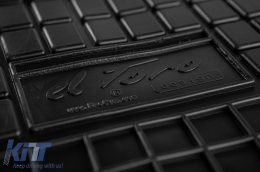 Specific rubber mats suitable for Frogum El Toro series for Peugeot Partner, Citroen Berlingo 2008-2018, 4-piece set, black color-image-6230276