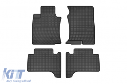 Specific rubber mats suitable for Frogum El Toro series for Toyota Land Cruiser J120 2002-2009, J150 Prado after 2009, 4-piece set, black color-image-6230403