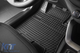 Specific rubber mats suitable for Frogum El Toro series for Toyota Land Cruiser J120 2002-2009, J150 Prado after 2009, 4-piece set, black color-image-6230404