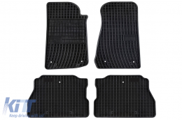 Specific rubber mats suitable for Frogum El Toro series for Jeep Wrangler Rubicon after 2017 with 5 doors, 4-piece set, black color-image-6230739