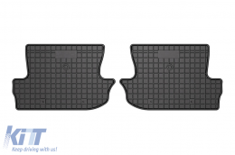 Specific rubber mats suitable for Frogum El Toro series for Jeep Wrangler after 2017 with 4 doors, 4-piece set, black color-image-6230745