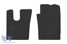 Specific rubber mats suitable for Frogum El Toro series for Iveco S-Way after 2019, 2-piece set, black color-image-6230758