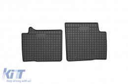 Specific rubber mats suitable for Frogum El Toro series for Fiat 500 hatchback, 500 Hybrid after 2020, 4-piece set, black color-image-6230916