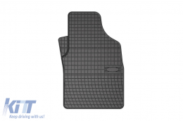 Specific rubber mats suitable for Frogum El Toro series for Fiat Panda hatchback, Panda Hybrid after 2020, 4-piece set, black color-image-6230923
