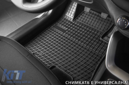 Specific rubber mats suitable for Frogum El Toro series for Fiat Panda hatchback, Panda Hybrid after 2020, 4-piece set, black color-image-6230925