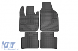 Specific rubber mats suitable for Frogum El Toro series for Fiat 500e after 2020, 4-piece set, black color - ABFMF6019357