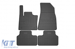 Specific rubber mats suitable for Frogum El Toro series for Volvo C40 Recharge, XC40 Recharge after 2021, 4-piece set, black color-image-6231033