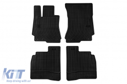 Specific rubber mats suitable for Frogum El Toro series for Mercedes S class W221 2005-2013 short or long wheelbase, 4-piece set, black color-image-6231249