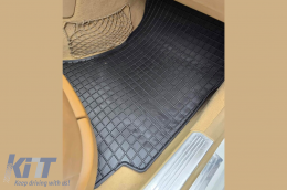 Specific rubber mats suitable for Frogum El Toro series for Mercedes S class W221 2005-2013 short or long wheelbase, 4-piece set, black color-image-6231255