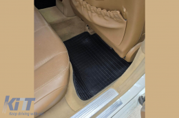 Specific rubber mats suitable for Frogum El Toro series for Mercedes S class W221 2005-2013 short or long wheelbase, 4-piece set, black color-image-6231257