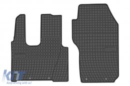 Specific rubber mats suitable for Frogum El Toro series for Mercedes Actros Mp4 after 2012 with non-pneumatic seat, 2-piece set, black color - ABFMM6019461