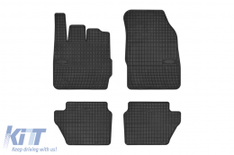 Specific rubber mats suitable for Frogum El Toro series for Ford Fiesta 2008-2017, 4-piece set, black color - ABFMF6023828