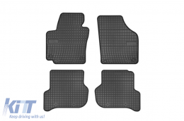 Specific rubber mats suitable for Frogum El Toro series for VW Golf V Plus 2004-2009, Seat Altea, Altea XL 2004-2015, 4-piece set, black color - ABFMS6023854