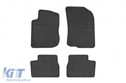 Specific rubber mats suitable for Frogum El Toro series for Peugeot 208 2012-2019, Peugeot 2008 2013-2019, 4-piece set, black color - ABFMP6023892