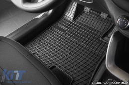 Specific rubber mats suitable for Frogum El Toro series for Peugeot Expert, Citroen Jumpy, Fiat Scudo 1994-2006, 3-piece set, black color-image-6250561