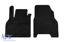 Specific rubber mats suitable for Frogum El Toro series for Renault Kangoo 2008-2021, Mercedes Citan after 2012, 2 seats, 2-piece set, black color - ABFMR6023922