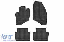 Specific rubber mats suitable for Frogum El Toro series for Volvo S60 2000-2009, S80 1998-2006, V70 2000-2006, 4-piece set, black color - ABFMV6023934