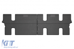 Specific rubber mats suitable for Frogum El Toro series for Citroen Jumper, Peugeot Expert 2006-2016 for third row seats, 2-piece set, black color-image-6250781