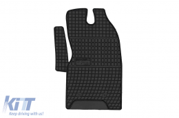 Specific rubber mats suitable for Frogum El Toro series for Iveco Daily after 2014, 3-piece set, black color-image-6250980