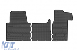 image-7-Specific rubber mats suitable for Frogum El Toro series for Opel Movano B, Renault Master after 2010, Nissan NV400 after 2011, 3-piece set, black color