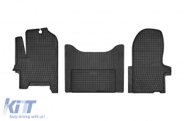 image-18-Specific rubber mats suitable for Frogum El Toro series for Iveco Daily 1999-2006, Daily 2006-2014, 3-piece set, black color