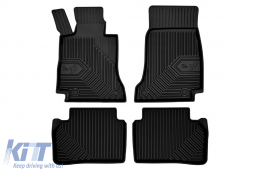 Specific rubber mats suitable for Frogum No. 77 series for Mercedes E class W213 after 2016, A Design GT 4 doors coupe after 2019, 4-piece set, black color