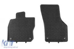 Specific rubber mats suitable for Geyer & Hosaja Seat Leon, Volkswagen Golf VIII eTSI MHeV, Skoda Octavia e-Tec MHeV wagon after 2020, 4-piece set, black color-image-6229751