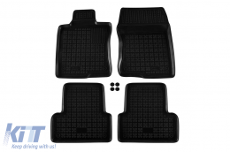 Specific rubber mats suitable for Honda Accord 2008-2015, 4-piece set, black color - ABFMH6016144
