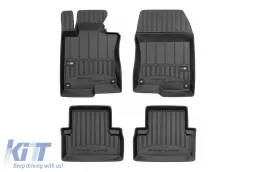 image-6-Specific rubber mats suitable for Honda Accord VIII 2008-2015, 4-piece set, black color, with 24-month warranty