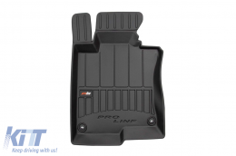 Specific rubber mats suitable for Honda Accord VIII 2008-2015, 4-piece set, black color, with 24-month warranty-image-6220986