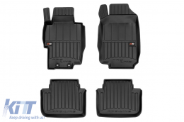 image-74-Specific rubber mats suitable for Honda Accord VII 2002-2008, 4-piece set, black color, with 24-month warranty