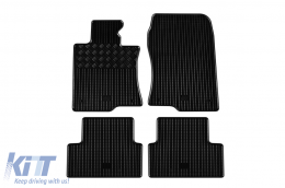 Specific rubber mats suitable for Honda Accord 2008-2015, 4-piece set, black color - ABFMH6023487
