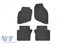 Specific rubber mats suitable for Honda City, Jazz 2002-2008, 4-piece set, black color from Frogum El Toro series - ABFMH6019193