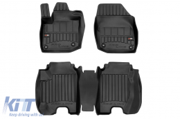Specific rubber mats suitable for Honda Civic IX 2011-2016 from Frogum 3D ProLine series, 3-piece set, black color, with 24-month warranty - ABFMH6017805