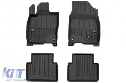 Specific rubber mats suitable for Honda Civic X 2015-2021, 4-piece set, black color, with 24-month warranty-image-6223476