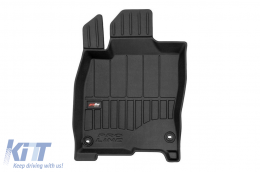 Specific rubber mats suitable for Honda Civic X 2015-2021, 4-piece set, black color, with 24-month warranty-image-6223477